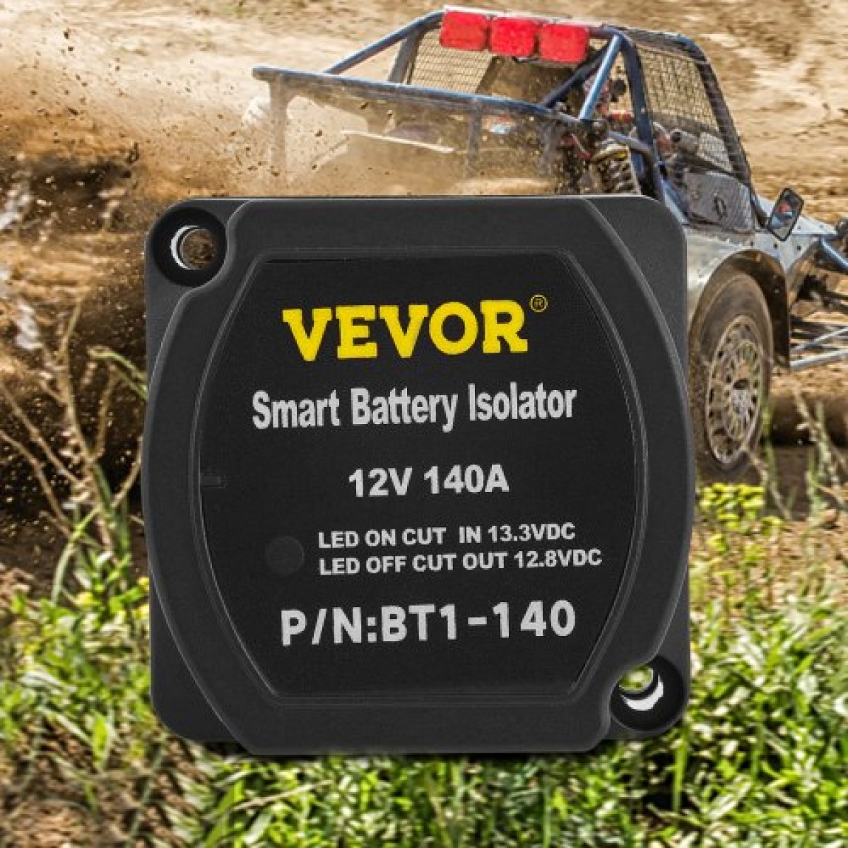 VEVOR Split Charge Relay Kit, 5mtr 12V, Automatic Dual Battery Isolator Kit with 140AMP Voltage Sense Relay VSR, Συμβατό με RV Marine Car Vehicle Truck Caravan Camper Yacht ATV UTV Boats Workshop
