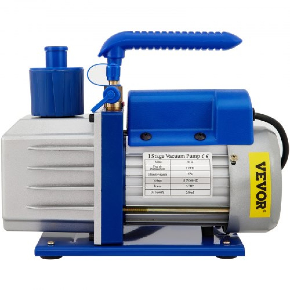 VEVOR Vacuum Chamber with Pump Vacuum Chamber Kit 5 Gal/18,9 L 5CFM 1/3HP Single Stage