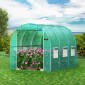 Θερμοκήπιο VEVOR Walk-in Tunnel, 304,8 x 213,4 x 213,4 cm Φορητό θερμοσίφωνο με γαλβανισμένο ατσάλι, 1 επάνω δοκό, διαγώνιους πόλους, πόρτα με φερμουάρ & 6 ανοιγόμενα παράθυρα, πράσινο