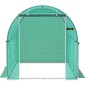 Θερμοκήπιο VEVOR Walk-in Tunnel, 304,8 x 213,4 x 213,4 cm Φορητό θερμοσίφωνο με γαλβανισμένο ατσάλι, 1 επάνω δοκό, διαγώνιους πόλους, πόρτα με φερμουάρ & 6 ανοιγόμενα παράθυρα, πράσινο