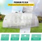 Θερμοκήπιο VEVOR Walk-in Tunnel, 609,6 x 304,8 x 213,4 cm Φορητό θερμοσίφωνο με γαλβανισμένο ατσάλι, 3 επάνω δοκάρια, 4 διαγώνιους πόλους, 2 πόρτες με φερμουάρ & 12 παράθυρα με αναδίπλωση, λευκό