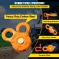 VEVOR Snatch Block, 11T/25.000 LBS Όριο φορτίου εργασίας, Τροχαλία βαρούλκου βαρέως τύπου για συνθετικό σχοινί 0,55"/14 mm ή μαλακά δεσμά, Αξεσουάρ αποκατάστασης εκτός δρόμου για τρακτέρ, φορτηγό, ATV & UTV, 2 πακέτα