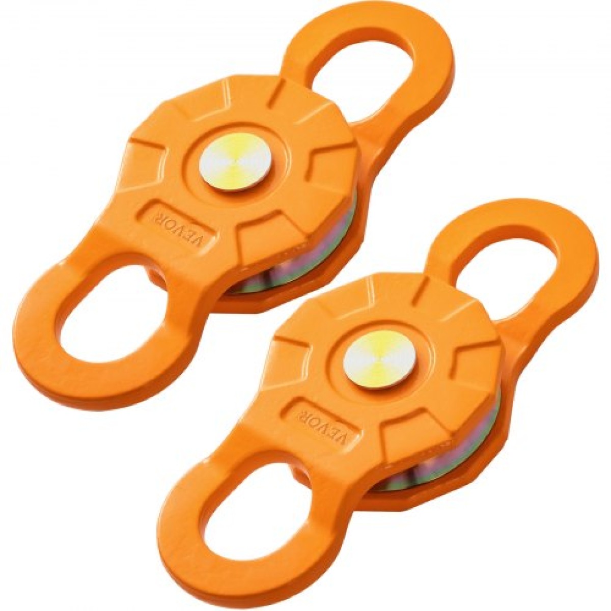 VEVOR Snatch Block, 11T/25.000 LBS Όριο φορτίου εργασίας, Τροχαλία βαρούλκου βαρέως τύπου για συνθετικό σχοινί 0,55"/14 mm ή μαλακά δεσμά, Αξεσουάρ αποκατάστασης εκτός δρόμου για τρακτέρ, φορτηγό, ATV & UTV, 2 πακέτα