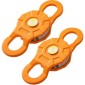 VEVOR Snatch Block, 11T/25.000 LBS Όριο φορτίου εργασίας, Τροχαλία βαρούλκου βαρέως τύπου για συνθετικό σχοινί 0,55"/14 mm ή μαλακά δεσμά, Αξεσουάρ αποκατάστασης εκτός δρόμου για τρακτέρ, φορτηγό, ATV & UTV, 2 πακέτα