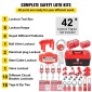 VEVOR 42 PCS Lockout Tagout Kit, Electrical Safety Loto Kit Περιλαμβάνει λουκέτα, 5 είδη κλειδαριών, Hasps, Tags & Ties, Box, Lockout Safety Tools για αφαίρεση ηλεκτρικού κινδύνου σε βιομηχανικά, μηχανήματα
