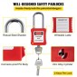 VEVOR 42 PCS Lockout Tagout Kit, Electrical Safety Loto Kit Περιλαμβάνει λουκέτα, 5 είδη κλειδαριών, Hasps, Tags & Ties, Box, Lockout Safety Tools για αφαίρεση ηλεκτρικού κινδύνου σε βιομηχανικά, μηχανήματα