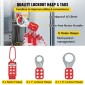 VEVOR 42 PCS Lockout Tagout Kit, Electrical Safety Loto Kit Περιλαμβάνει λουκέτα, 5 είδη κλειδαριών, Hasps, Tags & Ties, Box, Lockout Safety Tools για αφαίρεση ηλεκτρικού κινδύνου σε βιομηχανικά, μηχανήματα