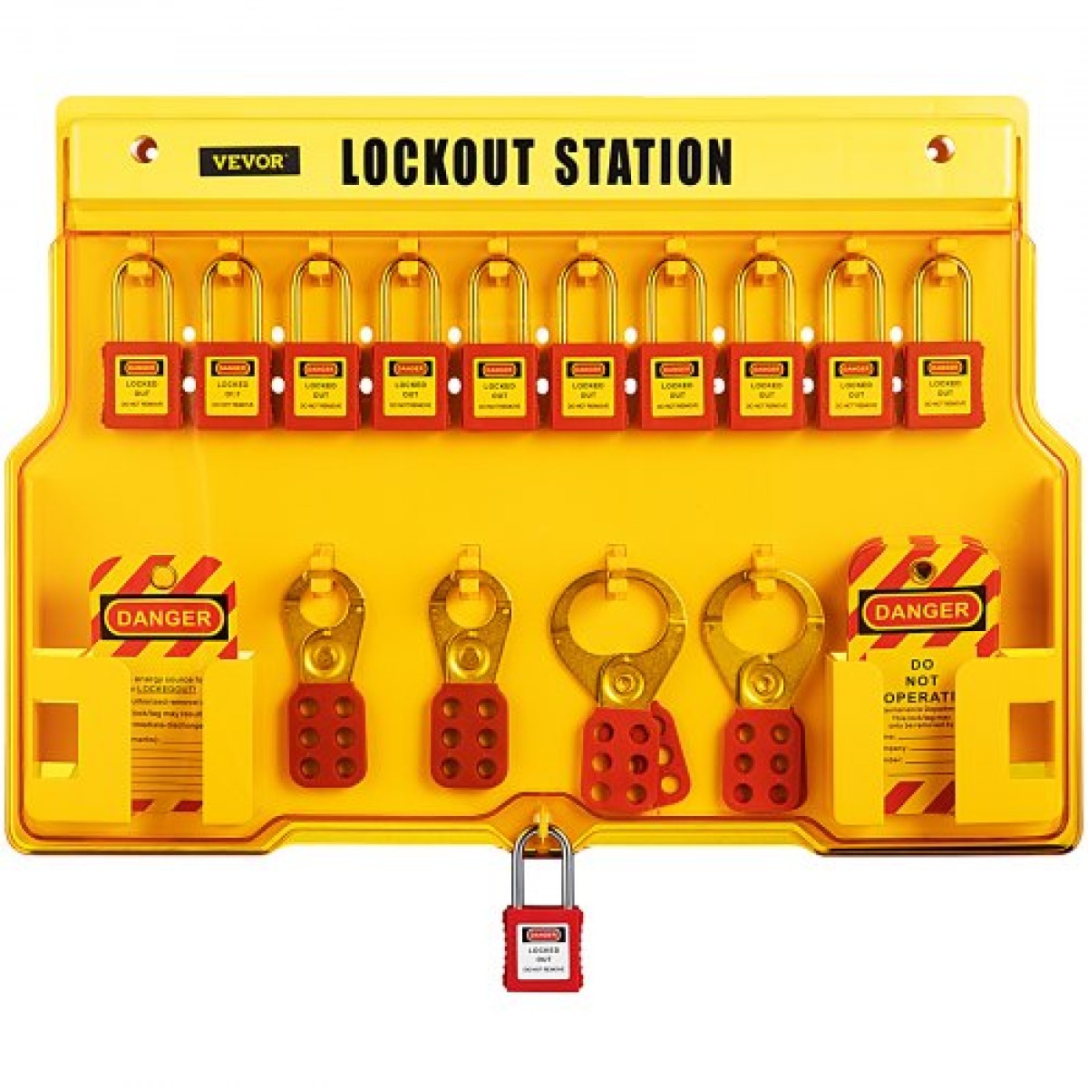 VEVOR 58 PCS Lockout Tagout Kit, Electrical Safety Loto Kit περιλαμβάνει λουκέτα, Lockout Station, Hasp, Tags & Zip Ties, Lockout Tagout Safety Tools for Industrial, Electrical Power, Μηχανήματα