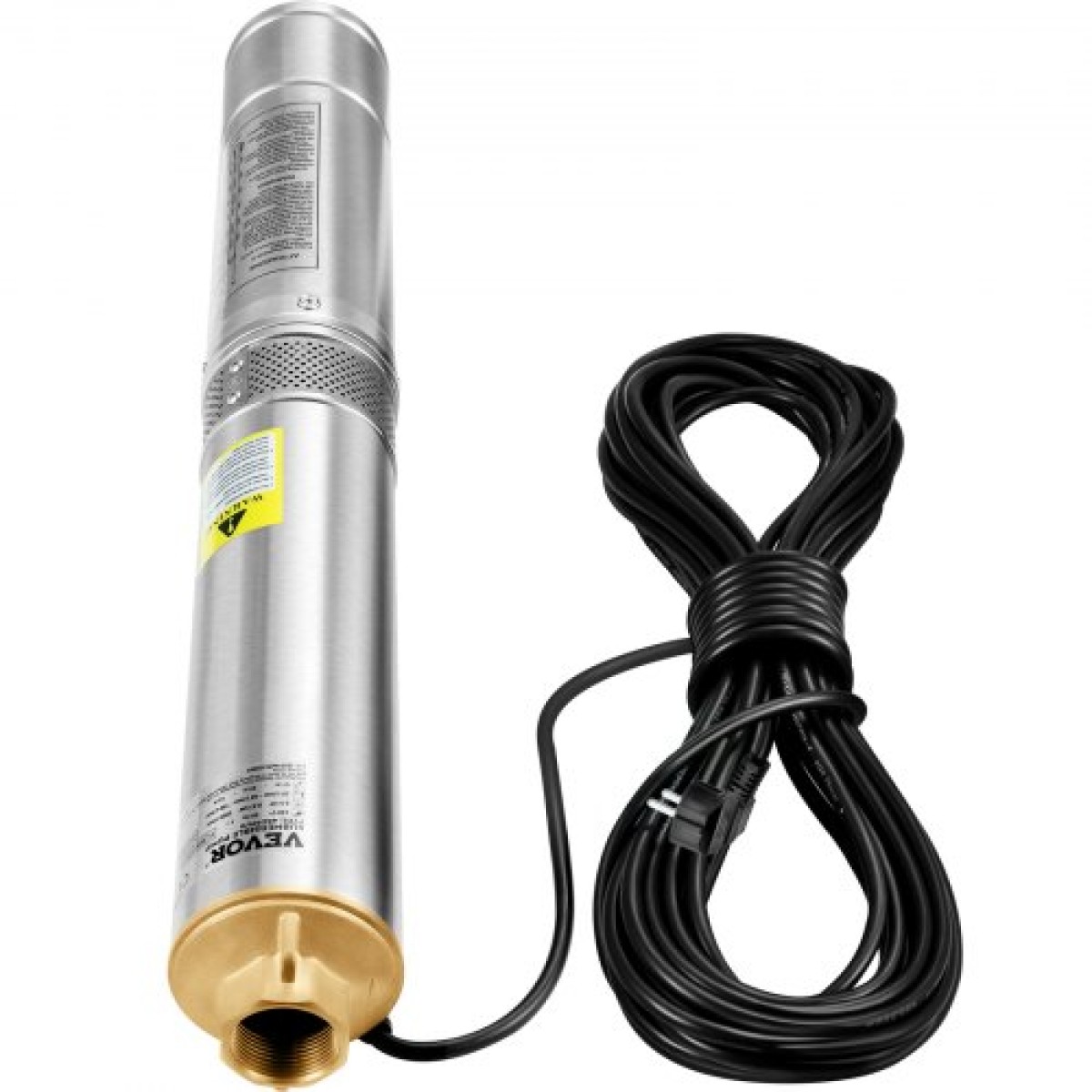 Υποβρύχια αντλία VEVOR Deep Well, 750W 230V/50Hz, 105L/min 62 m Ανθεκτικό στην άμμο <5%, Ηλεκτρικό καλώδιο 20 m, 8,9 cm Αντλίες νερού από ανοξείδωτο χάλυβα για βιομηχανική, άρδευση και οικιακή χρήση, IP68 αδιάβροχο