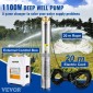 Υποβρύχια αντλία VEVOR Deep Well, 1100W 230V/50Hz, 190L/min 57 m Head, με καλώδιο 20 m & εξωτερικό κιβώτιο ελέγχου, 10,2 cm Αντλίες νερού από ανοξείδωτο χάλυβα για βιομηχανική, άρδευση και οικιακή χρήση, IP68 αδιάβροχη