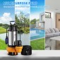 Υποβρύχια αντλία νερού VEVOR, 2200W 60000L/H, με καλώδιο 8 m και αυτόματο συνδεδεμένο διακόπτη πλωτήρα, φορητός ανοξείδωτος χάλυβας για βρώμικα ή καθαρά, πλημμύρες αποχέτευσης, άδειες λίμνες κήπου, πισίνες, υδρομασάζ