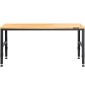 Πάγκος εργασίας VEVOR Ρυθμιζόμενο ύψος, 135cm Π X 46cm D X 97cm Υ Τραπέζι γκαράζ με 72 – 97 cm Ύψος & χωρητικότητα φόρτωσης 900 KG, με πρίζες ρεύματος & σκληρό ξύλο πάνω & μεταλλικό πλαίσιο & ποδαράκια, για σπίτι γραφείου