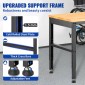 Πάγκος εργασίας VEVOR Ρυθμιζόμενο ύψος, 135cm Π X 46cm D X 97cm Υ Τραπέζι γκαράζ με 72 – 97 cm Ύψος & χωρητικότητα φόρτωσης 900 KG, με πρίζες ρεύματος & σκληρό ξύλο πάνω & μεταλλικό πλαίσιο & ποδαράκια, για σπίτι γραφείου