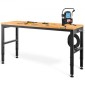 Πάγκος εργασίας VEVOR Ρυθμιζόμενο ύψος, 135cm Π X 46cm D X 97cm Υ Τραπέζι γκαράζ με 72 – 97 cm Ύψος & χωρητικότητα φόρτωσης 900 KG, με πρίζες ρεύματος & σκληρό ξύλο πάνω & μεταλλικό πλαίσιο & ποδαράκια, για σπίτι γραφείου