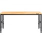 VEVOR Πάγκος Εργασίας Ρυθμιζόμενο Ύψος, 122cm Π X 61cm D X 97cm Υ Τραπέζι γκαράζ με 72 – 97 cm Ύψος & χωρητικότητα 900KG, με πρίζες & σκληρό ξύλο Πάνω & μεταλλικό πλαίσιο & ποδαράκια, για το σπίτι γραφείου