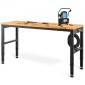VEVOR Πάγκος Εργασίας Ρυθμιζόμενο Ύψος, 122cm Π X 61cm D X 97cm Υ Τραπέζι γκαράζ με 72 – 97 cm Ύψος & χωρητικότητα 900KG, με πρίζες & σκληρό ξύλο Πάνω & μεταλλικό πλαίσιο & ποδαράκια, για το σπίτι γραφείου