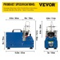 Συμπιεστής υψηλής πίεσης VEVOR, 4500PSI/30MPA/300BAR Συμπιεστής αέρα υψηλής πίεσης, 1800W 220V Χειροκίνητος αεροσυμπιεστής Stop Air Rifle Κατάλληλος για αεροβόλο τουφέκι Paintball, Τυφέκιο PCP, Αερόπιστο, Μπουκάλι κατάδυσης