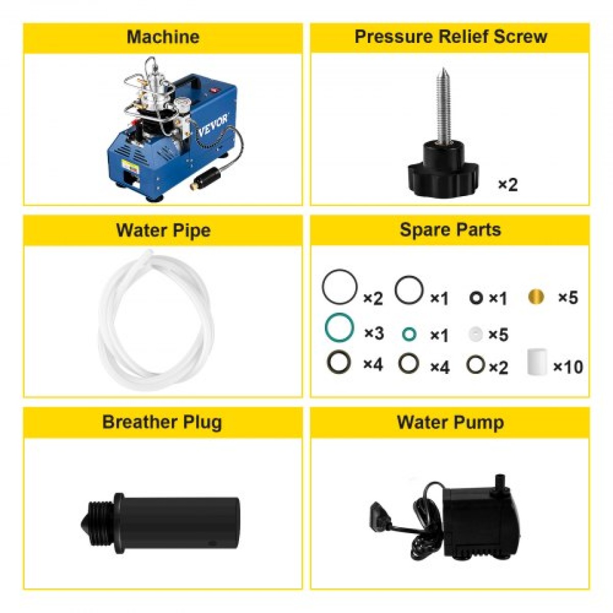 Συμπιεστής υψηλής πίεσης VEVOR, 4500PSI/30MPA/300BAR Συμπιεστής αέρα υψηλής πίεσης, 1800W 220V Χειροκίνητος αεροσυμπιεστής Stop Air Rifle Κατάλληλος για αεροβόλο τουφέκι Paintball, Τυφέκιο PCP, Αερόπιστο, Μπουκάλι κατάδυσης