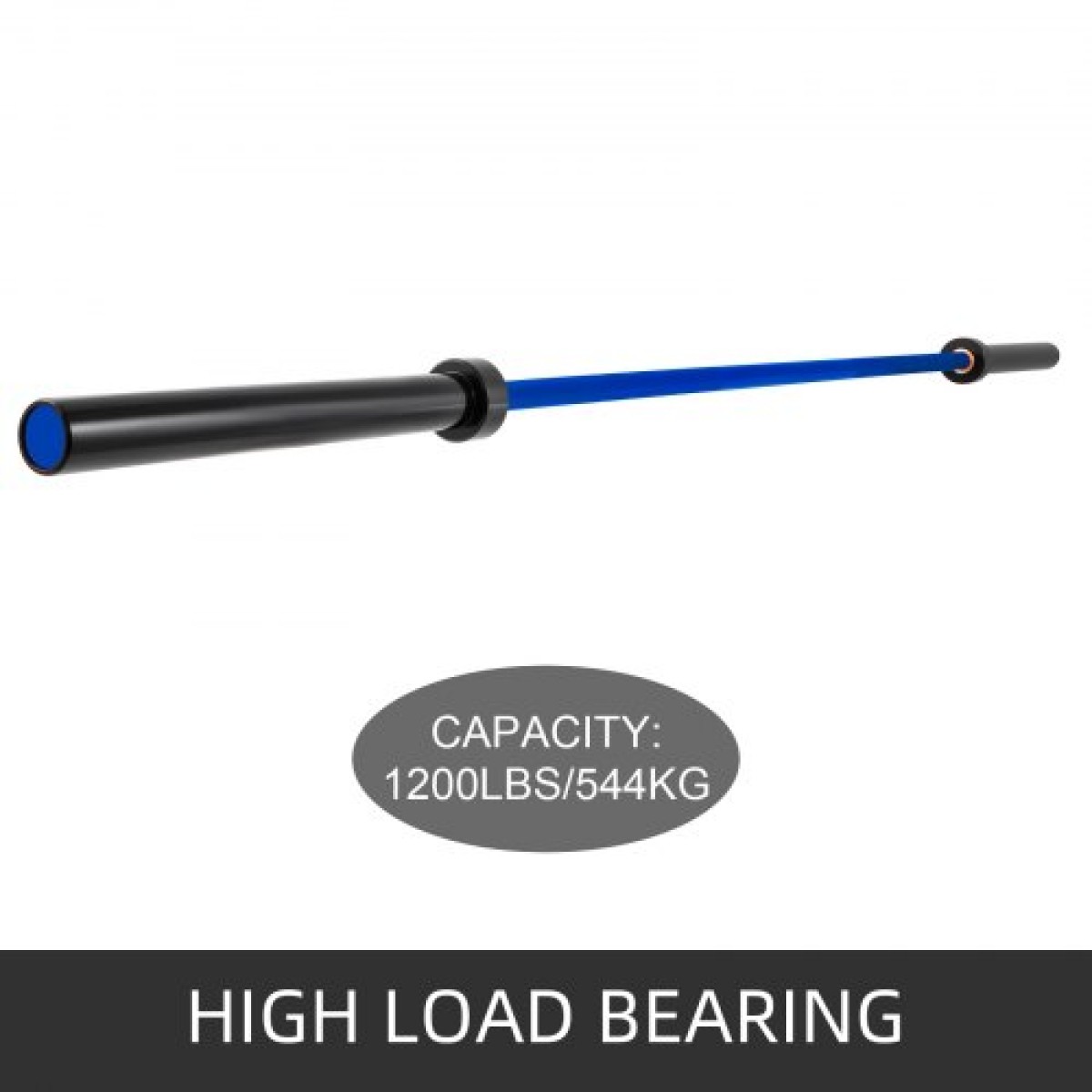 Vevor 2m Barbell Blue 15KG Weight Lifting Bar Workout Fitness Πάγκος άσκησης Μπάρα πίεσης για άρση βαρών Μπάρα βαρών Μπάρα ανύψωσης πάγκου Squat με πόρπες και σφιγκτήρες