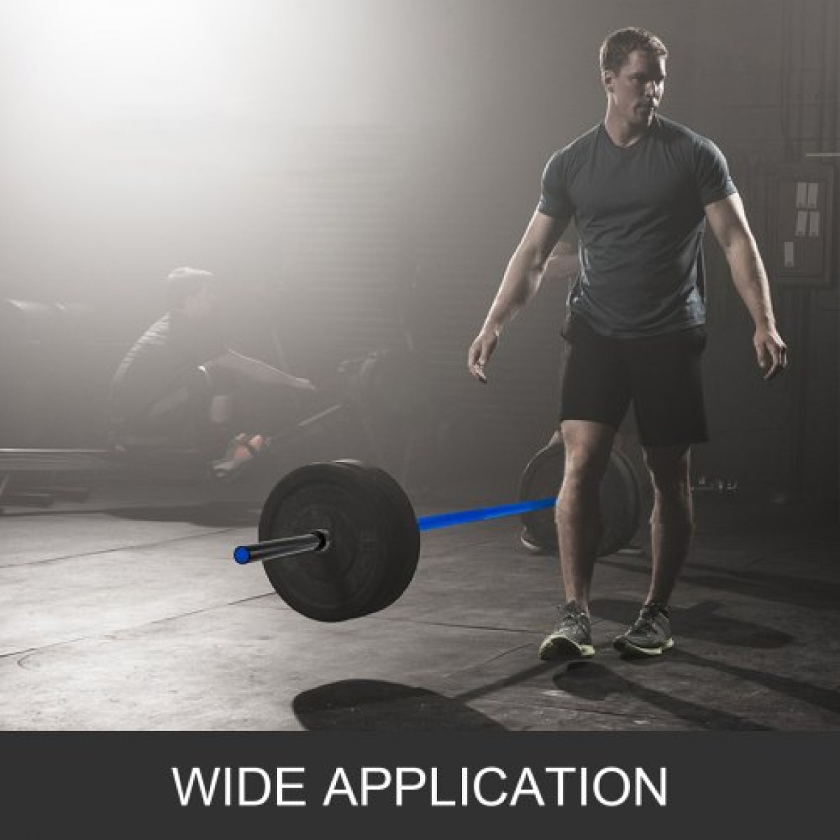 Vevor 2m Barbell Blue 15KG Weight Lifting Bar Workout Fitness Πάγκος άσκησης Μπάρα πίεσης για άρση βαρών Μπάρα βαρών Μπάρα ανύψωσης πάγκου Squat με πόρπες και σφιγκτήρες