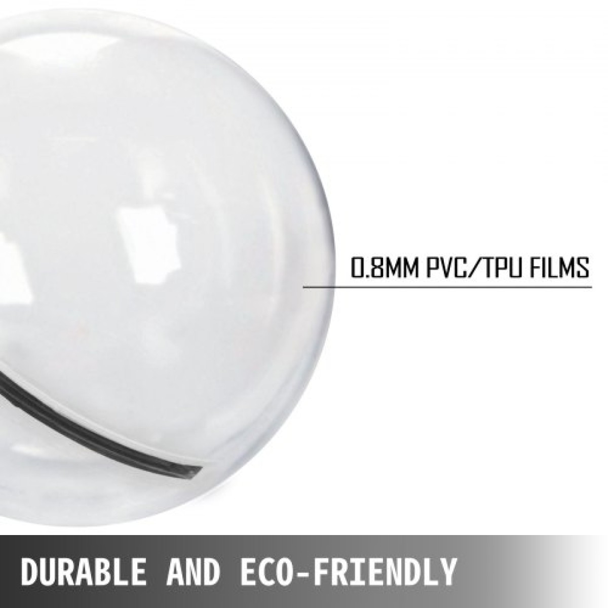 VEVOR 2m Water Walker Ball Φουσκωτό Pvc Κολύμβηση Zorb Ball Αδιάβροχο