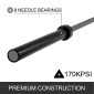 Vevor 2m Barbell 15kg Weight Lifting Bar Workout Fitness Πάγκος άσκησης Μπάρα πίεσης για άρση βαρών Μπάρα βαρών Μπάρα ανύψωσης πάγκου Squat με αγκράφες και σφιγκτήρες γκρι