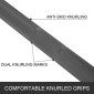 Vevor 2m Barbell 15kg Weight Lifting Bar Workout Fitness Πάγκος άσκησης Μπάρα πίεσης για άρση βαρών Μπάρα βαρών Μπάρα ανύψωσης πάγκου Squat με αγκράφες και σφιγκτήρες γκρι