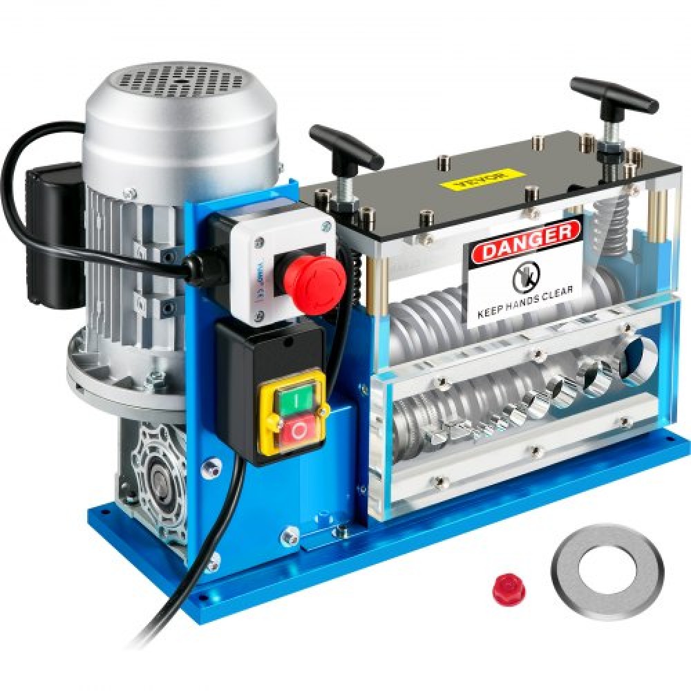 VEVOR Electric Wire Stripping Machine, 1,5-38 mm Automatic Wire Stripping Machine, 11 Channels 10 Blades Cable stripping Machine, Wire stripping tool 2286 cm/minute, for Recycling Copper Wire