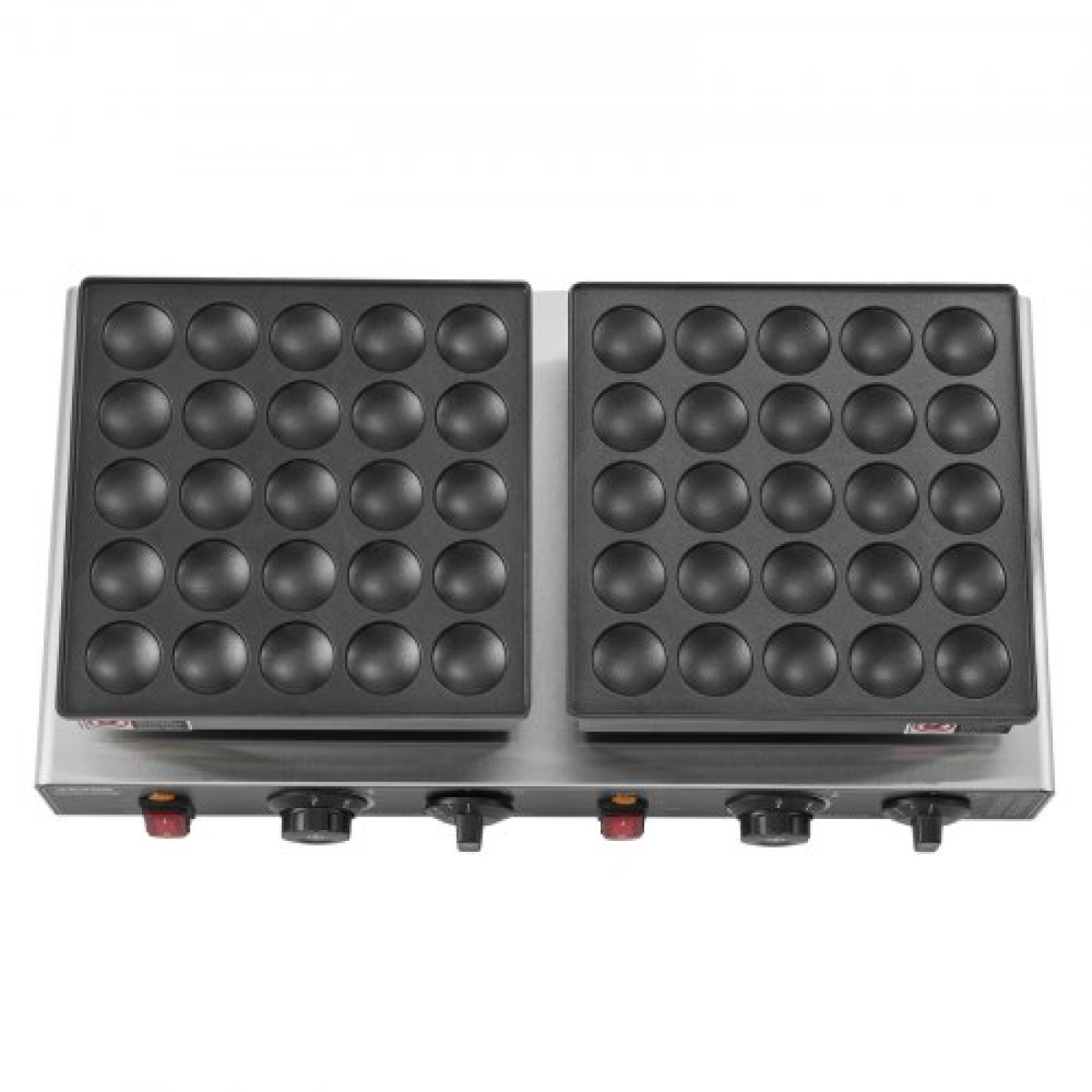 VEVOR 50PCS Mini Dutch Pancake Maker, Αντικολλητικό ανοξείδωτο ατσάλι Dorayaki Baker, 1800W Commercial Electric Poffertjes Grill Pan, Dual Temp & Time Control, για επιδόρπιο πρωινού εστιατορίου κουζίνας