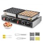 VEVOR 50PCS Mini Dutch Pancake Maker, Αντικολλητικό ανοξείδωτο ατσάλι Dorayaki Baker, 1800W Commercial Electric Poffertjes Grill Pan, Dual Temp & Time Control, για επιδόρπιο πρωινού εστιατορίου κουζίνας