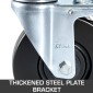 VEVOR 4 Pack 5"/12,7 cm Σκαλωσιάς βαρέως τύπου, ελαστικός περιστρεφόμενος τροχός με διπλό κλείδωμα 1,25" (3,2 cm) Τετράγωνο στέλεχος 440LBS/199,6 kg Χωρητικότητα ανά τροχό