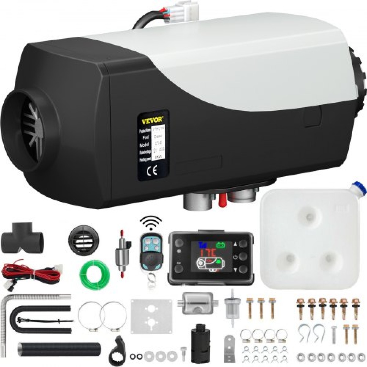 VEVOR 12V Diesel Heater Parking, 5-8KW Diesel Air Heater, Diesel Air Heater, Air Parking Heater, Air Diesel Heater, Parking Heater for Car RV Boat Truck Camper Bus
