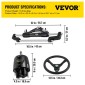 VEVOR Hydraulic Steering Kit 300HP, Hydraulic Boat Steering Kit Hem Pump, Hydraulic Boat Steering Kit Χωρίς υδραυλικό σωλήνα διεύθυνσης για σύστημα διεύθυνσης σκάφους