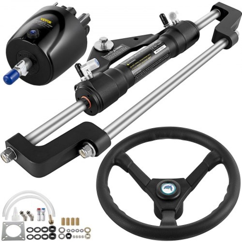 VEVOR Hydraulic Steering Kit 300HP, Hydraulic Boat Steering Kit Hem Pump, Hydraulic Boat Steering Kit Χωρίς υδραυλικό σωλήνα διεύθυνσης για σύστημα διεύθυνσης σκάφους