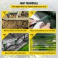 VEVOR 200 x 9144 cm Premium Weed Barrier Fabric Heavy Duty 90,7 g, Υφαντό ύφασμα ελέγχου ζιζανίων, Υψηλή διαπερατότητα καλό για παρτέρι, ύφασμα γεωύφασμα για το υπόστρωμα, κάλυμμα εδάφους από πολυαιθυλένιο