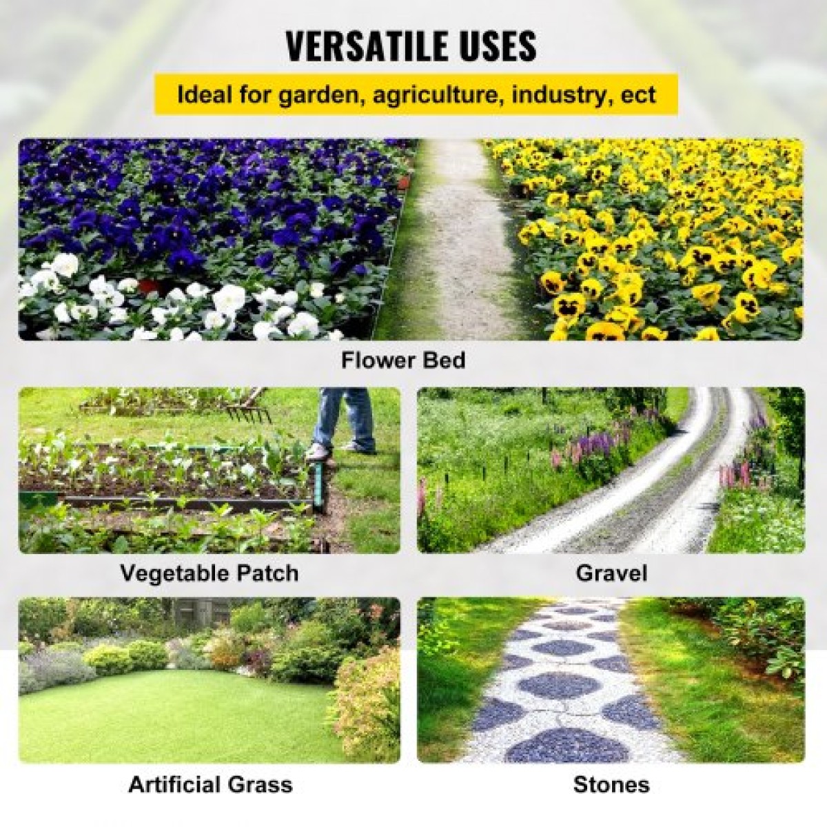 VEVOR 200 x 9144 cm Premium Weed Barrier Fabric Heavy Duty 90,7 g, Υφαντό ύφασμα ελέγχου ζιζανίων, Υψηλή διαπερατότητα καλό για παρτέρι, ύφασμα γεωύφασμα για το υπόστρωμα, κάλυμμα εδάφους από πολυαιθυλένιο