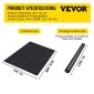 VEVOR 200 x 9144 cm Premium Weed Barrier Fabric Heavy Duty 90,7 g, Υφαντό ύφασμα ελέγχου ζιζανίων, Υψηλή διαπερατότητα καλό για παρτέρι, ύφασμα γεωύφασμα για το υπόστρωμα, κάλυμμα εδάφους από πολυαιθυλένιο