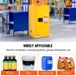 Εύφλεκτο ντουλάπι ασφαλείας VEVOR, 60 L, ντουλάπι αποθήκευσης εύφλεκτων υγρών από χάλυβα ψυχρής έλασης, 46 x 46 x 90 cm Αντιεκρηκτικό με 2 ρυθμιζόμενα ράφια 1 πόρτα για εμπορική βιομηχανική χρήση, κίτρινο