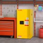 Εύφλεκτο ντουλάπι ασφαλείας VEVOR, 60 L, ντουλάπι αποθήκευσης εύφλεκτων υγρών από χάλυβα ψυχρής έλασης, 46 x 46 x 90 cm Αντιεκρηκτικό με 2 ρυθμιζόμενα ράφια 1 πόρτα για εμπορική βιομηχανική χρήση, κίτρινο