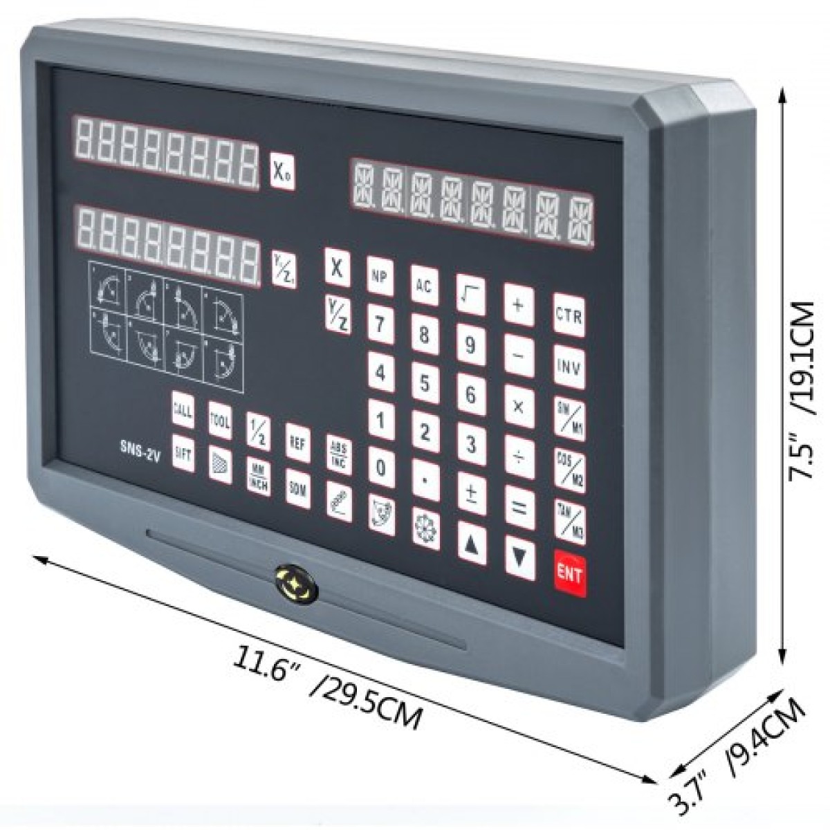 VEVOR 2 Axis Digital Readout Dro for Mill Lathe Machine Linear Scale Linear Encoder, 0,05 μm έως 2 μm Αναλύσεις Σήμα εισόδου TTL με υψηλή ακρίβεια, στιβαρό περίβλημα και σταθερή μέτρηση