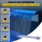 VEVOR Πισίνα Υπερχείλισης Καταρράκτη 151x11,5x8 cm Ανοξείδωτο Σιντριβάνι πισίνας με πολύχρωμη λωρίδα LED, σύνδεσμος σωλήνα, τηλεχειριστήριο, ανθεκτικό στη διάβρωση για λιμνούλα, εξωτερικός κήπος