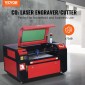 Μηχάνημα κοπής λέιζερ VEVOR 60W CO2, 41 x 61 cm (16 x 24 in), 500 mm/s (19,7 IPS) με 2-Way Pass Air Assist, Συμβατό με LightBurn, CorelDRAW, AutoCAD, Windows, Mac OS, Linux, για Fabric More Acry