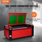 Μηχάνημα κοπής λέιζερ VEVOR 130W CO2, 89 x 140 cm (35 x 55 ίντσες), 500 mm/s (19,7 IPS) με 2-Way Pass Air Assist, Συμβατό με LightBurn, CorelDRAW, AutoCAD, Windows, Mac OS, Περισσότερα Acry Fabric, για Wood