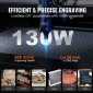 Μηχάνημα κοπής λέιζερ VEVOR 130W CO2, 89 x 140 cm (35 x 55 ίντσες), 500 mm/s (19,7 IPS) με 2-Way Pass Air Assist, Συμβατό με LightBurn, CorelDRAW, AutoCAD, Windows, Mac OS, Περισσότερα Acry Fabric, για Wood