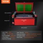 Μηχάνημα κοπής λέιζερ VEVOR 130W CO2, 89 x 140 cm (35 x 55 ίντσες), 500 mm/s (19,7 IPS) με 2-Way Pass Air Assist, Συμβατό με LightBurn, CorelDRAW, AutoCAD, Windows, Mac OS, Περισσότερα Acry Fabric, για Wood