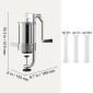 VEVOR Sausage Stuffer, χωρητικότητας 2,5LBS/1,5L, 304 Inox Vertical Sausage Stuff, Μηχάνημα πλήρωσης λουκάνικων με 3 σωλήνες γέμισης, βάση αναρρόφησης και χειροκίνητη μανιβέλα για οικιακή ή εμπορική χρήση