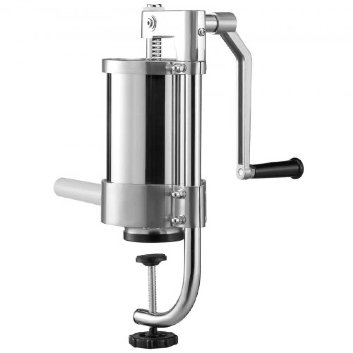 VEVOR Sausage Stuffer, χωρητικότητας 2,5LBS/1,5L, 304 Inox Vertical Sausage Stuff, Μηχάνημα πλήρωσης λουκάνικων με 3 σωλήνες γέμισης, βάση αναρρόφησης και χειροκίνητη μανιβέλα για οικιακή ή εμπορική χρήση