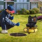VEVOR Sewer Camera Pipe Inspection Camera 22,9 cm 720p Screen Pipe Camera 119,8m