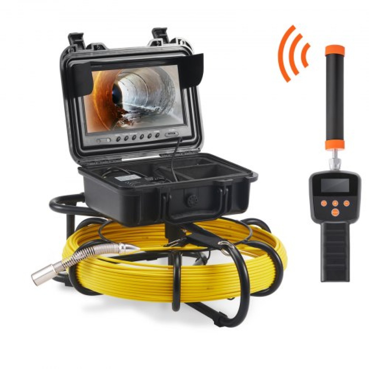 VEVOR Sewer Camera Pipe Inspection Camera w/ 512hz Sonde 22,9 cm 720p Οθόνη 50,3m