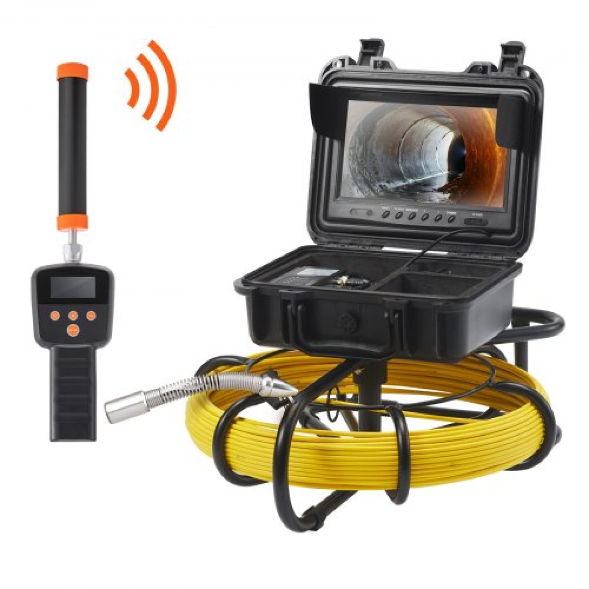 VEVOR Sewer Camera Pipe Inspection Camera w/ 512hz Sonde 22,9 cm 720p Οθόνη 50,3m
